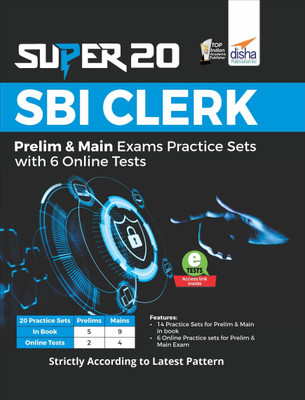 Super 20 Sbi Clerk Prelim & Main Exams Practice Sets with 6 Online Tests(English, Paperback, unknown)