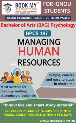 IGNOU BPCS 187 Managing Human Resources Study Guide (Quick Readable Notes) for Ignou Student.(Paperback, BMA Publication)