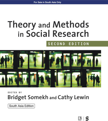 THEORY AND METHODS IN SOCIAL RESEARCH - SECOND EDITION(Hardcover, Bridget Somekh | Cathy Lewin (Eds))