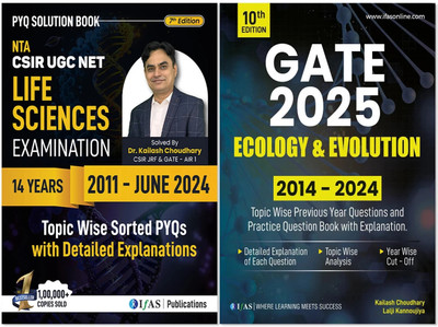 CSIR NET Life Science and GATE Ecology Combo Book  - 2026 [Set of 2 Book] | Previous Year Solved Papers with Detailed Solutions | Topicwise Sorted PYQ Question Bank with Detailed Explanations | Best Selling Books Set for NTA CSIR UGC NET/JRF, GATE & SET Life Science Examinations in India | IFAS Publ