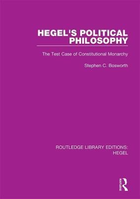 Hegel's Political Philosophy(English, Hardcover, Bosworth Stephen C.)