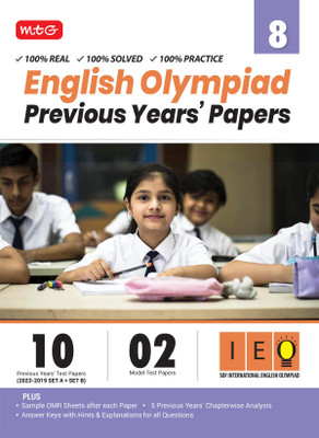 MTG IEO Class-8 Olympiad 10 Previous Years Papers (2023-2019 Set A & B) English with Mock Test Papers - Sample OMR Sheet with Chapterwise Analysis | SOF Olympiad Books For 2024-25 Exam(Paperback, MTG Editorial Board)