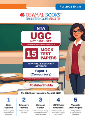 NTA UGC NET Paper-1 | 15 Mock Test Teaching & Research Aptitude | For 2025 Exam(Paperback, Oswaal Editorial Board)