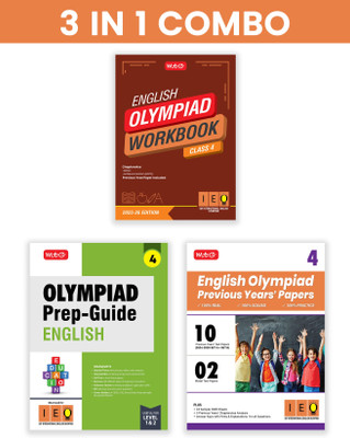 MTG Class-4 International English Olympiad (IEO) Workbook, Prep-Guide & Previous Years Papers (PYQs) with Mock Test Paper (Set of 3 Books) - SOF Olympiad Books For 2025-26 Exam(Paperback, MTG Editorial Board)