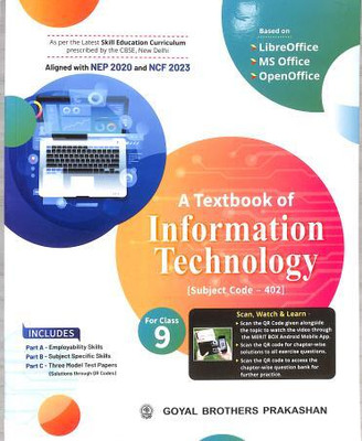 A Textbook of Information Technology for Class 9 - Examination 2024-25(Paperback, goyal brother)