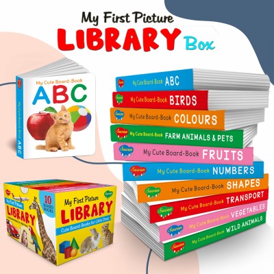 My First Picture Library Box, set of 10 Board Book(Hardcover, SAWAN)