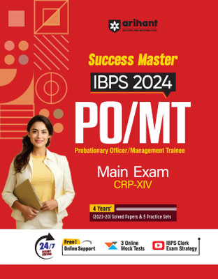 Arihant SUCCESS MASTER IBPS 2024 PO/MT MAIN EXAM I STUDY GUIDE WITH 4 YEARS’ SOLVED PAPERS & 5 PRACTICE SETS I FREE ONLINE SUPPORT FOR IBPS PO/MT 2024 EXAM(Paperback, Piyush Kaushik , Sanjay Sagar , Amit Tanwar , Abhishek jain) Arihant SUCCESS MASTER IBPS 2024 PO/MT MAIN EXAM I STUDY GUIDE WITH 4 YEARS’ SOLVED PAPERS & 5 PRACTICE SETS I FREE ONLINE SUPPORT FOR IBPS PO/MT 2024 EXAM(Paperback, Piyush Kaushik , Sanjay Sagar , Amit Tanwar , Abhishek jain)