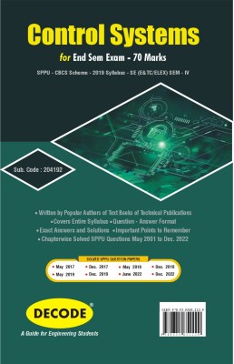 Control Systems for SPPU 19 Course (SE - IV - Elex./E&Tc - 204192) (Decode)(Paperback, UDAY A. BAKSHI)