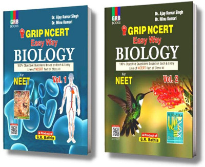 Grip NCERT Easy Way Biology (Vol. 1 & Vol. 2) For NEET - Combo Dr. Ajay Kumar Singh and Dr. Minu Kumari(Paperback, Dr. Ajay Kumar Singh)