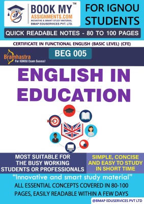 IGNOU BEG 5 English in Education Study Guide (Quick Readable Notes) for Ignou Student(Paperback, BMA Publication)