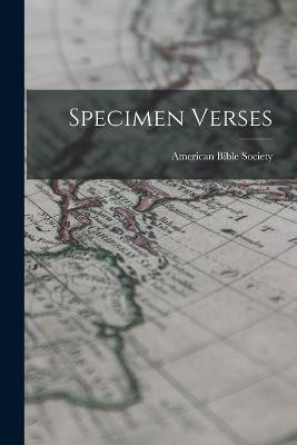 Specimen Verses(English, Paperback, unknown)