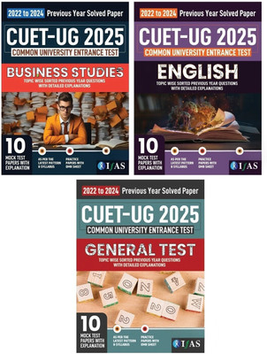 CUET UG Business Studies, English and General Test Books  - 2026 [Set of 3 Book] | Complete Package Previous Year Solved Papers (2022-2024) | Includes 10 Mock Test Practice Question Papers with OMR Sheets | Best Seller PYQ Books Set for NTA CUET UG Business Studies Entrance Exam in India | IFAS Publ