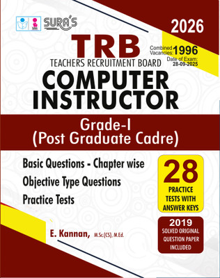 SURA`S TRB PG Computer Instructor Grade I Post Graduate Cadre Exam Book Guide English Medium - Latest Edition 2026(Paperback, E.Kannan, M.Sc(CS), M.Ed.)