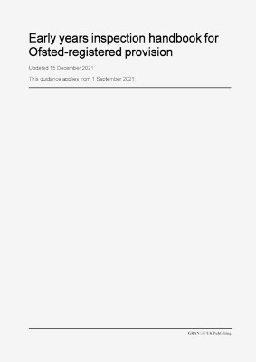 Early Years Inspection Handbook for Ofsted-Registered Provision(English, Paperback, Ofsted)