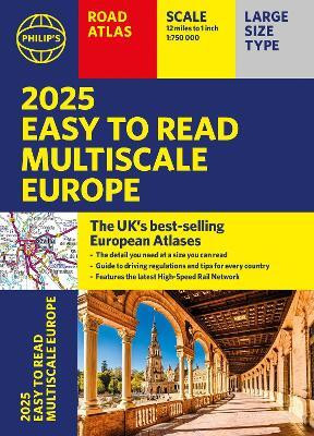 2025 Philip's Easy to Read Multiscale Road Atlas of Europe(English, Paperback, Philip's Maps)