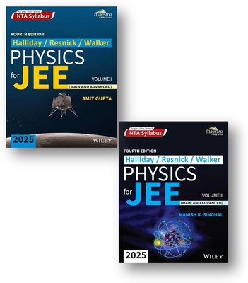 Wiley's Halliday / Resnick / Walker Physics for JEE (Main & Advanced)Vol I+II (2-Book Set), 4ed, 2025(Paperback, Vol.-1 (Amit Gupta), Vol.-2 (Manish K singhal))