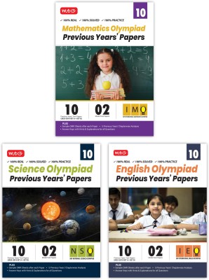 MTG IMO-NSO-IEO Class-10 Olympiad Previous Years Papers (2023-2019 Set A & B) Mathematics, Science & English (Set of 3 Books) | Mock Test Papers with Sample OMR Sheet For 2024-25 Exam(Paperback, MTG Editorial Board)