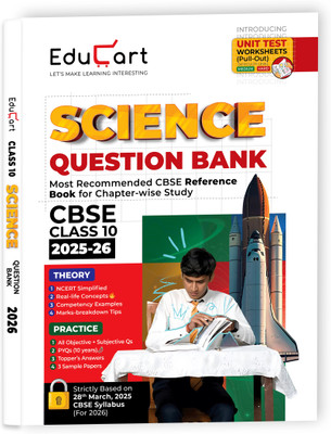 Educart CBSE Question Bank Class 10 Science 2025-26 on new Syllabus 2026 (Introducing Unit Test Worksheets)(Paperback, Prashant Kirad, Educart)