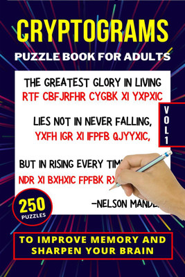 Cryptograms Puzzle Book For Adults | 250 Puzzles To Improve Memory And Sharpen Your Brain | Vol 1(English, Paperback, Neel Narayan)