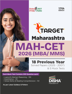 Disha TARGET Maharashtra MAH-CET 2026 (MBA / MMS) - 18 Previous Year Solved Papers (2025 - 2007) & 5 Mock Tests 17th Edition | PYQs Question Bank for 2026 Exam | MH-CET Common Entrance Test(Paperback, Disha Experts)