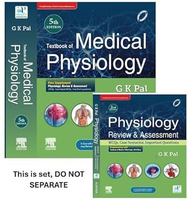 Textbook of Medical Physiology, 5th Edition & Physiology: Review & Assessment(Paperback, GK Pal)