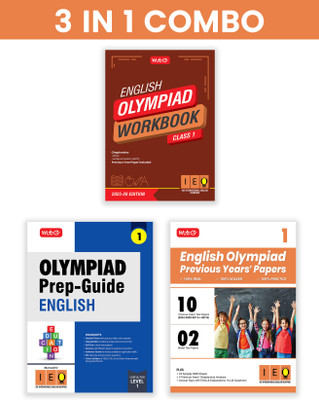 MTG Class-1 International English Olympiad (IEO) Workbook, Prep-Guide & Previous Years Papers (PYQs) with Mock Test Paper (Set of 3 Books) - SOF Olympiad Books For 2025-26 Exam(Paperback, MTG Editorial Board)