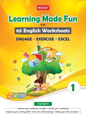 MTG 65 English Worksheets Class 1 - (Learning Made Fun) Workbooks to Improve Your Writing Skills, Grammar Concept & Enrich Your Vocabulary (Based on CBSE/NCERT)(Paperback, MTG Editorial Board)