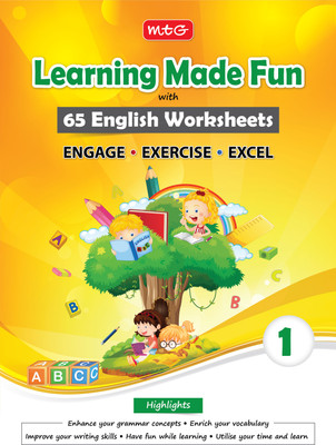 MTG 65 English Worksheets Class 1 - (Learning Made Fun) Workbooks to Improve Your Writing Skills, Grammar Concept & Enrich Your Vocabulary (Based on CBSE/NCERT)(Paperback, MTG Editorial Board)