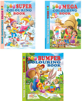 365 MEGA COLOURING BOOK, 365 BUMPER COLOURING BOOK, 365 SUPER COLOURING BOOK(Paperback, Manoj Pocket Books Editorial Team)