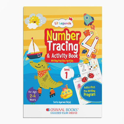 Oswaal Lil Legends Number Tracing Activity Book for Kids | Level 1 Writing Practice with Guided Tracing & Fun Activities | Builds Number Recognition & Pencil Control | For Ages 2-4 Years(English, Hardcover, unknown)