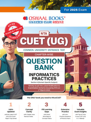 Oswaal Nta Cuet (Ug) Chapterwise Question Bank Informatics Practices ((English, Hardcover, unknown)