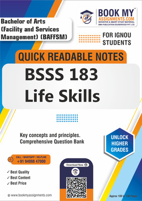 IGNOU BSSS 183 Life Skills Quick Readable Notes for Academic Success - Featuring High-Quality 80 GSM A4 Paper for Clear and Sharp Prints, Perfect for Students - English Edition(Paperback, BMA Publication)