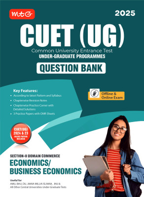 MTG NTA CUET (UG) Chapterwise Question Bank Economics With Practice Papers & OMR Sheet | Entrance Exam Preparation Book 2025(English, Hardcover, MTG Editorial Board)