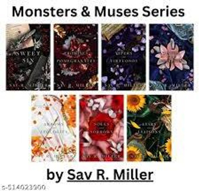 Monsters & Muses Series by Sav R. Miller - Sweet Sin, Promises and Pomegranates, Vipers and Virtuosos, Oaths and Omissions, Arrows and Apologies, Souls and Sorrows & Liars and Liaisons(Paperback, Sav R. Miller)