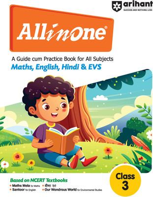 Arihant All in one Class 3- A Guide cum Practice Book for all Subjects (Maths, English, Hindi & EVS) | Based on NCERT Textbooks(Paperback, Parul Tomar, Parneet Kaur , Pawan Gurjesh, Nazma Ansari)