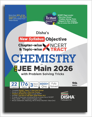 Disha's New Syllabus Objective NCERT Xtract Chemistry with Problem Solving Tricks for NTA JEE Main 9th Edition | BITSAT, VITEEE & KCET | Tips on your Fingertips, Previous Year Question Bank PYQs(Paperback, Disha Experts)