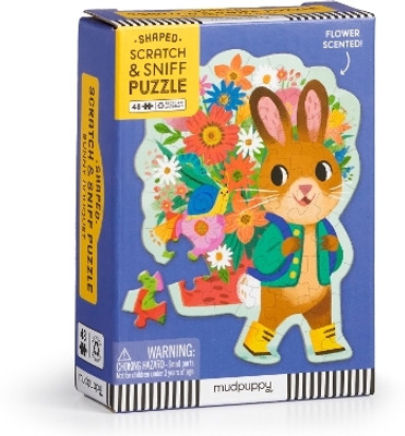 Bunny Bouquet 48 Piece Scratch & Sniff Shaped Mini Puzzle(English, Hardcover, Mudpuppy)