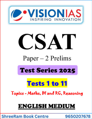 Vision IAS CSAT (Paper-2) Prelims Test Series 2025 | Test 1 To 11 With Solutions | English Medium | Latest | For UPSC Civil Services Exam 2025-26 | Photocopy B&W(Paperback, Vision IAS) Vision IAS CSAT (Paper-2) Prelims Test Series 2025 | Test 1 To 11 With Solutions | English Medium | Latest | For UPSC Civil Services Exam 2025-26 | Photocopy B&W(Paperback, Vision IAS)