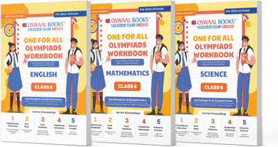 Oswaal One For All Olympiad Workbook Class 6 (Set of 3 Books) Maths, Science & English For 2024-25 Exam(Product Bundle, Oswaal Editorial Board)