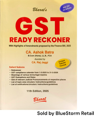 GST Ready Reckoner by CA. Ashok Batra - 11th Edition 2025(Paperback, CA. Ashok Batra)