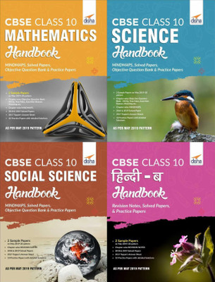 CBSE Class 10 Science, Mathematics, Hindi B & Social Science Handbooks - MINDMAPS, Solved Papers, Objective Question Bank & Practice Papers(English, Paperback, Disha Experts)