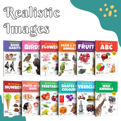 My First (Eng-Hindi) Picture Book Collection For Early Learning : Books For Children, Learning Picture Library For Kids, Toddler book, Early learning book With 12 Topics(Paperback, GOWOO)
