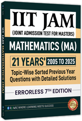 IIT JAM Mathematics PYQ Book | Previous Year Question Papers  - 2026 | Previous Year Solved Papers (2005 to 2024) Topic Wise Sorted with Detailed Solutions | Best Seller Previous Year Question Paper Book for IIT JAM Mathematics (MA), CUET PG Mathematics, NBHM & MSc Mathematics Entrance Examinations 