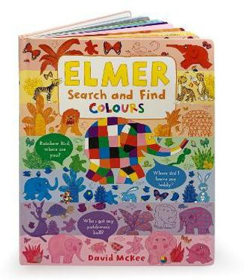 Elmer Search and Find Colours(English, Board book, McKee David)