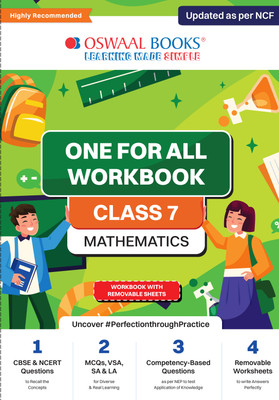NCERT & CBSE One for all Workbook Mathematics Class 7 as per NCF For Latest Exam(English, Paperback, unknown)