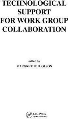 Technological Support for Work Group Collaboration(English, Paperback, unknown)