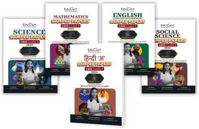 Educart CBSE Class 9 Sample Papers Bundle - Science, Maths, Social Science, English & Hindi A 2023-24 (Introducing Revision Maps and Past Year Papers) 2024(Paperback, Educart)