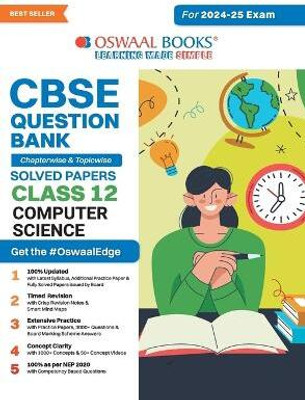 Oswaal CBSE Question Bank Class 12 Computer Science, Chapterwise and Topicwise Solved Papers For Board Exams 2025(English, Paperback, Oswaal Editorial Board)