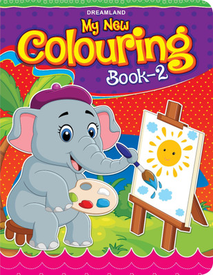 My New Colouring (Book - 2)  - Animals and Birds Colouring Book for Kids Ages 2-6 | Easy Bold-Line Pictures with Names | Fun Activity to Improve Motor Skills, Concentration & Creativity(English, Paperback, unknown)