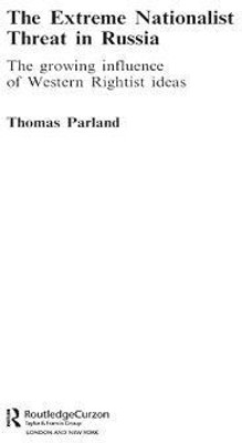 The Extreme Nationalist Threat in Russia(English, Paperback, Parland Thomas)